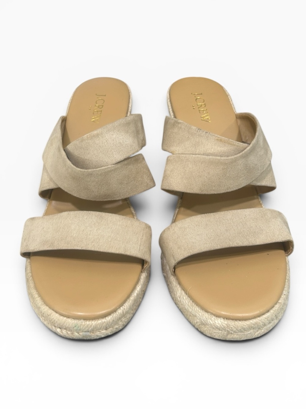 J. Crew Wide-strap Espadrille Mule Wedge Sandals Women’s Size 8 - Picture 4 of 10